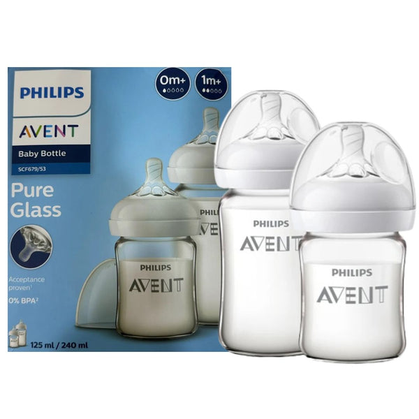 Kit Mamadeira Avent Vidro Pure Glass 125ml + 240ml